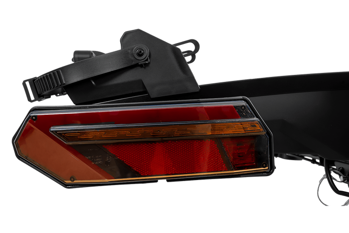 Inter Pack Velox 3 LED - portabici pieghevole da gancio di traino per 3 biciclette con luci a LED (nero)