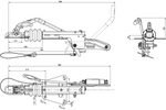 Dispositivo di inerzia KNOTT KF17C con attacco K20B per rimorchio da 1700 kg con timone a V