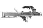 Gancio di traino KNOTT K7.5-H+KZE7.5 con supporto e cavo per rimorchio da 750 kg con timone a V.