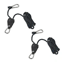 Set di due verricelli a fune metallica ProPlus 320054V01, paranco a fune con cricchetto, 2,5 m, 136 kg