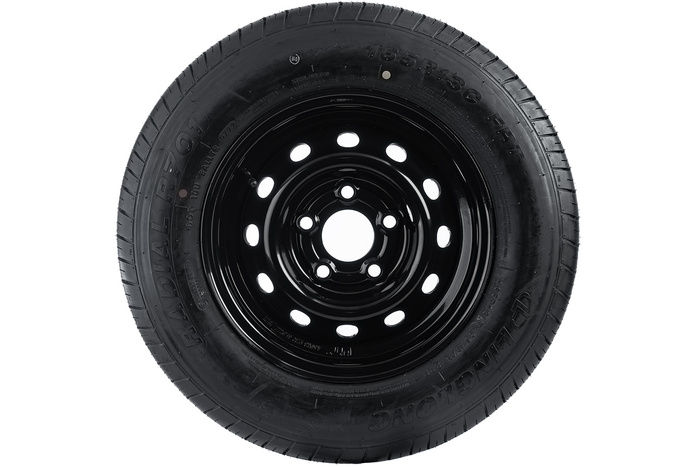 Ruota rinforzata per rimorchio LINGLONG TIRE 165/80 R13C 96/94N UNITRAILER RIM nero 4.5Jx13" 5x112 ET:30