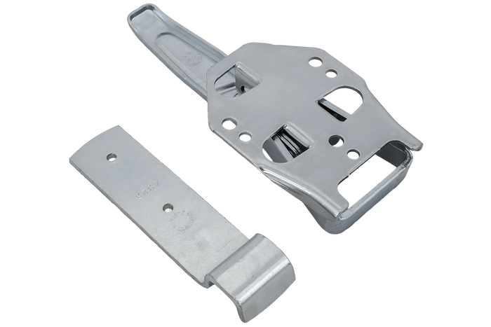 Gancio laterale con elemento di fissaggio STEELPRESS ZB-04+Z-01A per la chiusura completa del lato del rimorchio