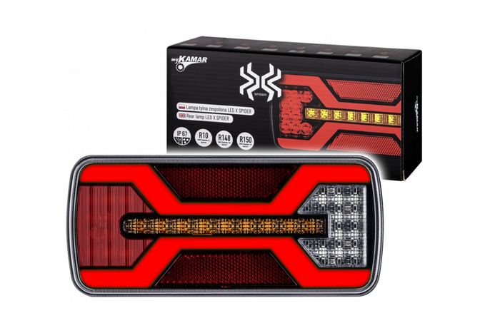 KAMAR X-SPIDER L2424 Fanale posteriore a LED 5 funzioni universale