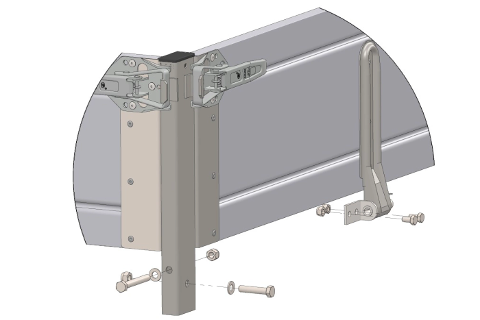 Sponde laterali in alluminio BIS H-300 per rimorchi CARPLATFORM 4521 e UNIPLAT 450