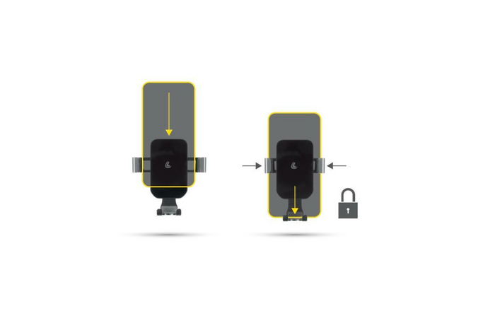 Supporto per telefono Graviton LAMP per la bocchetta dell'aria