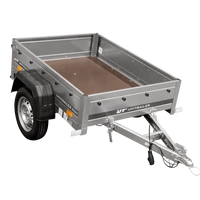 Rimorchio carrello leggero senza freni trasporto cose 750 kg Unitrailer Garden Trailer 150 kipp (new)