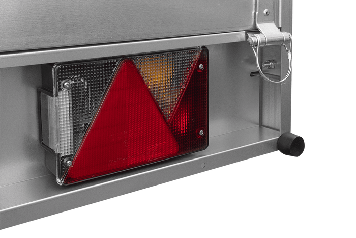 RIMORCHIO LEGGERO BIASSE CON RUOTINO D'APPOGGIO CENTINA H0 E TELONE GRIGIO GARDEN TRAILER 264/2 KIPP