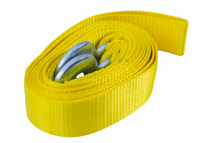 Cavo di traino con ganci UNITRAILER cinghia di traino 4,5 m/50 mm/5 t giallo
