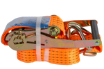 Set di quattro cinghie di trasporto UNITRAILER arancioni da 3 m/50 mm/5 t con tenditore