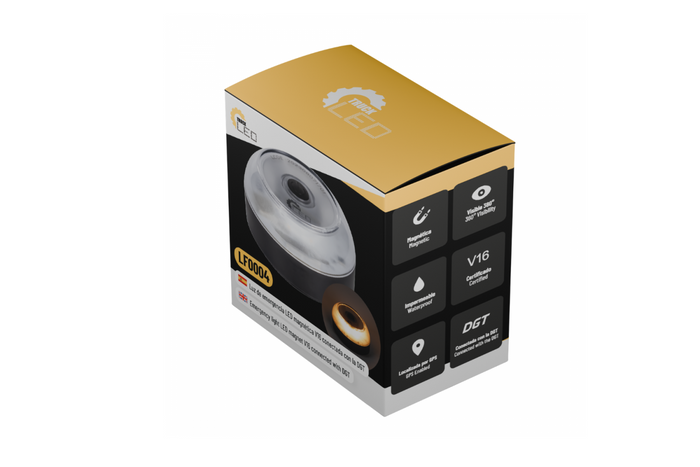 Faro di emergenza magnetico TruckLED LED V16 DGT con GPS e scheda SIM