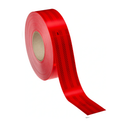 Nastro riflettente autoadesivo rosso 3M per contorni - rotolo 55 mm/50 m