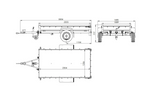 Rimorchio leggero 230x125 UNITRAILER GARDEN 230 KIPP con telaio H-800 e telo di copertura blu