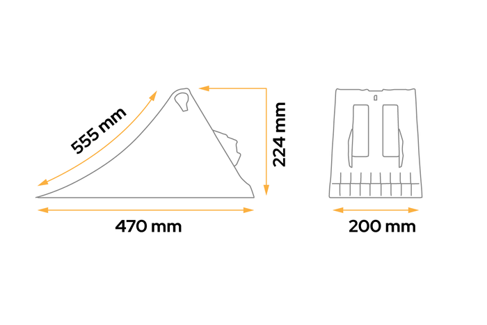 Cuneo per ruote PLASTEX h: 224mm