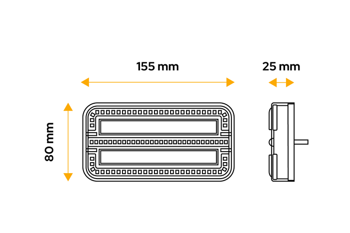 TT Technology TT.12028DI Fanale posteriore a LED 3 funzioni universale