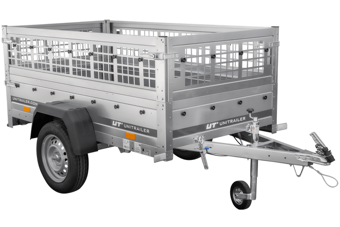 Rimorchio leggero 200x106 UNITRAILER GARDEN 200 KIPP con lati in rete