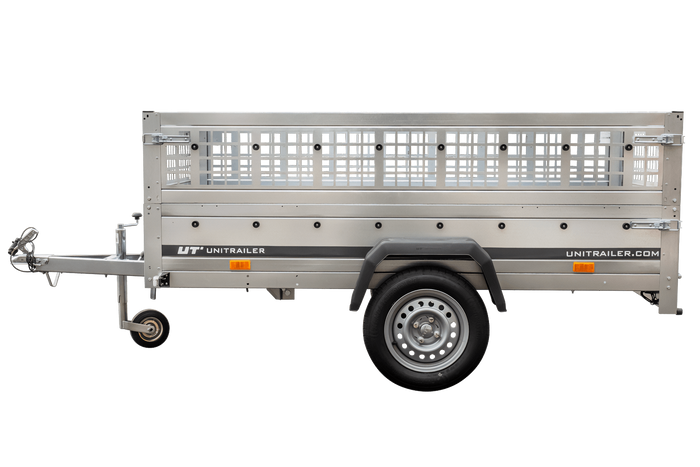 Rimorchio leggero 230x125 UNITRAILER GARDEN 230 KIPP con lati in rete