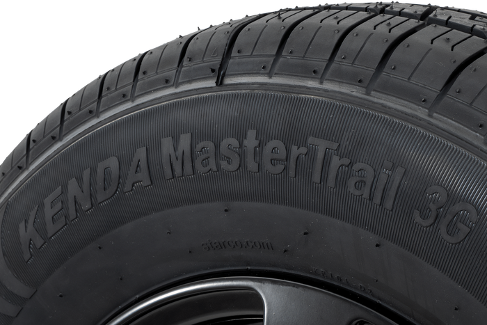 Ruota per rimorchio rinforzata KENDA PNEUMATICI 185/80 R14C 104/102N CERCHIO IN ALLUMINIO STARCO nero 5,5Jx14"H2 5x112 ET:30