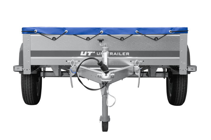 Rimorchio leggero 200x125 UNITRAILER GARDEN 201 KIPP con copertura blu