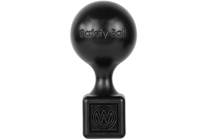 Gancio a sfera WINTERHOFF WS3000 con stabilizzatore per rimorchio da 3000 kg con timone tubolare da 35-50 mm, ghisa