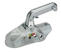 Gancio di traino WINTERHOFF WW 30-D3-K1212 per rimorchio da 3000 kg con timone in tubo da 50-51 mm, in ghisa.