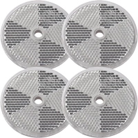 Set: quattro riflettori bianchi fi 60 mm con fori