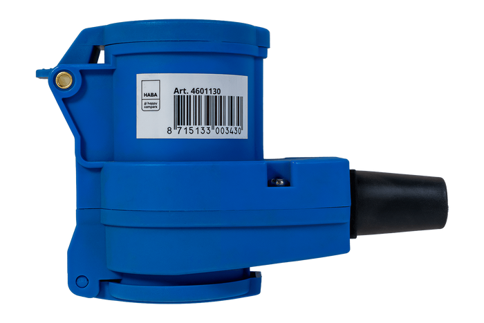 Spina angolata MANTES 2P+E CEE con presa aggiuntiva 16A 230V