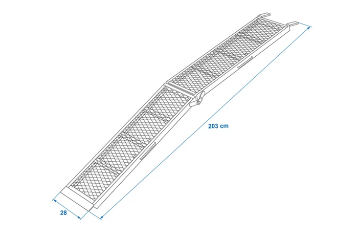ProPlus 390094 rampa pieghevole per rimorchio 203 cm 340 kg