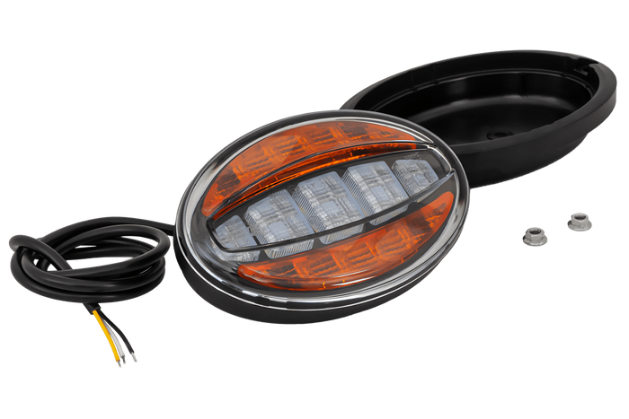 Faro anteriore universale a LED FRISTOM FT-356 con alloggiamento per montaggio a filo