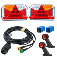Set luci: luci posteriori a LED FRISTOM FT-170 + luci di posizione laterali a LED FRISTOM FT-009 + cablaggio MANTES 5,2 m 13 PIN