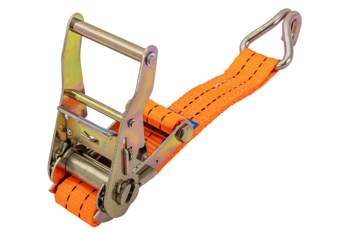 Set di quattro cinghie di trasporto UNITRAILER arancioni da 4 m/35 mm/2 t con tenditore