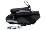 Borsa sottosella lunga per bicicletta PROFEX 82318 Lux nera con tasca portaborraccia