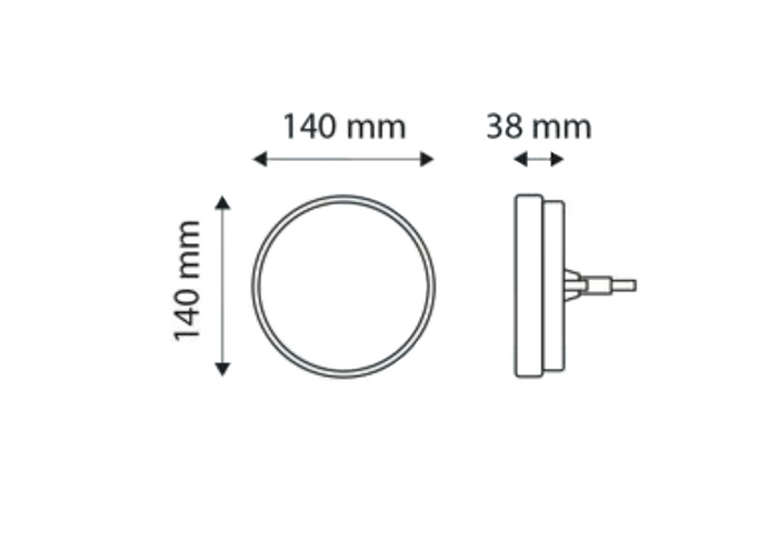 TT Technology TT.12520 Fanale posteriore a LED, 4 funzioni, destro