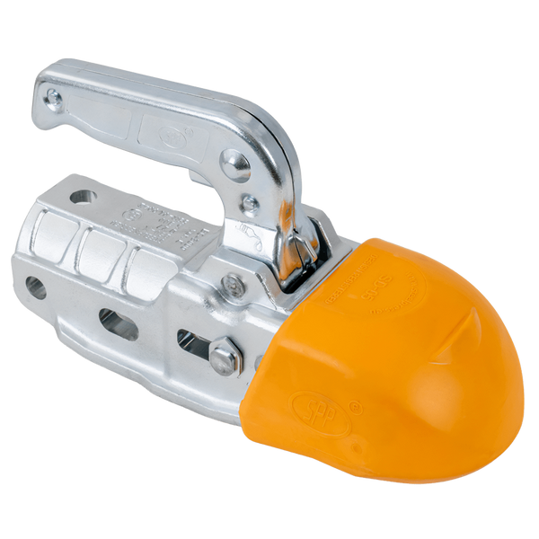 Gancio a sfera STEELPRESS BC-3000C-00-00+Z3 per rimorchio da 3000 kg con timone tubolare da 35-50 mm, ghisa