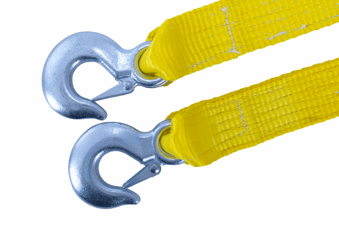 Cavo di traino con ganci UNITRAILER cinghia di traino 4,5 m/50 mm/5 t giallo