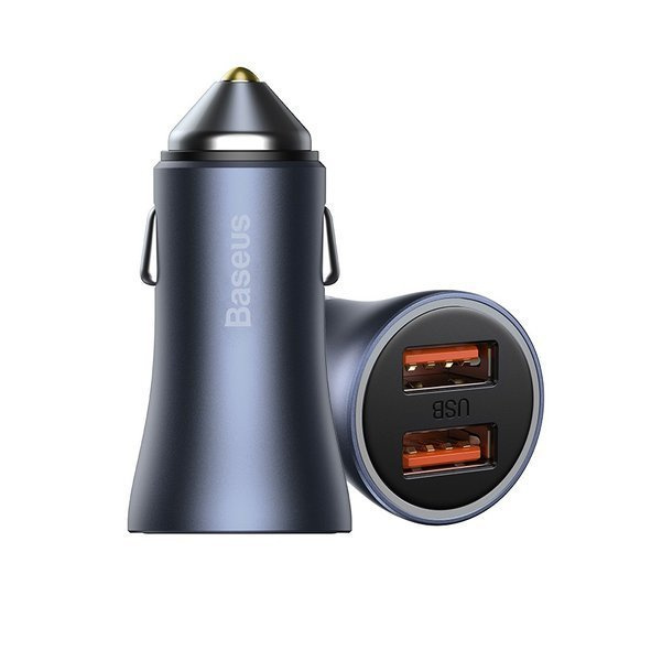 BASEUS Golden Pro 2xUSB 40W Caricabatterie per auto + cavo USB