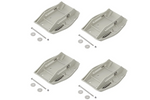 Set di quattro cuscinetti di supporto stabilizzatori per rimorchio ProPlus 361519 con molla, 20,5x27,5 cm.