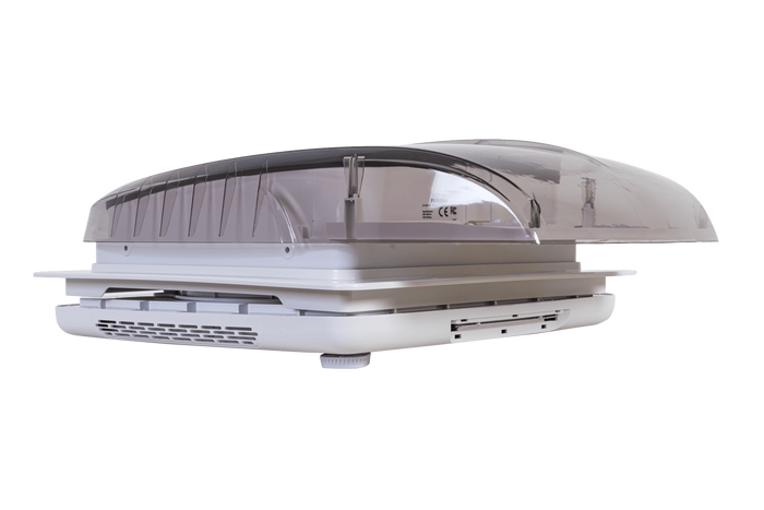 Ventilatore da tetto automatico PUNDMANN PLUS FAN per camper con illuminazione e tendina avvolgibile 400×400mm
