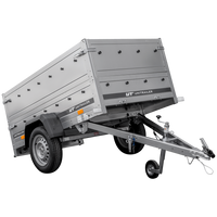 Rimorchio da giardino 200 KIPP con ruota di appoggio e sponde BIS