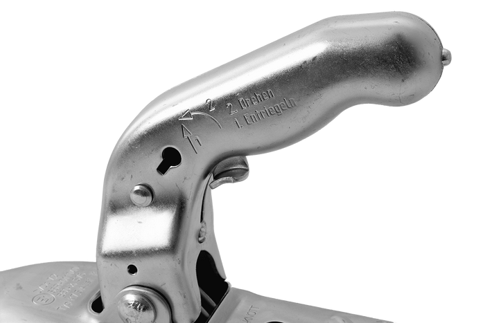 Gancio a sfera KNOTT K7.5-K per rimorchio da 750 kg con timone quadrato da 50 mm