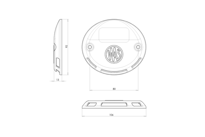 WAŚ 1126 W151 luce di segnalazione del portellone posteriore a LED arancione