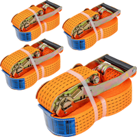 Set di quattro cinghie di trasporto UNITRAILER arancioni da 10 m/50 mm/5 t con tenditore