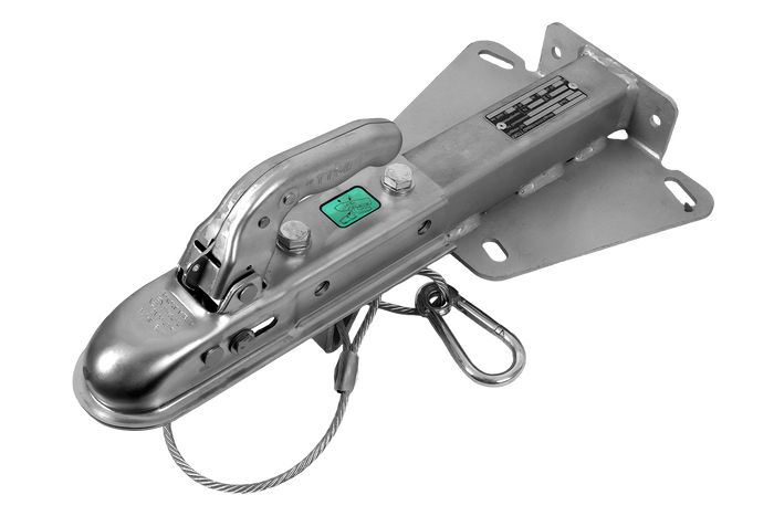 Gancio di traino KNOTT KQ14-A+KZE7.5 per rimorchio da 1400 kg con timone a V.
