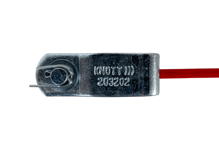 Corda di sicurezza di emergenza con sgancio rapido KNOTT con moschettone, 1200 mm