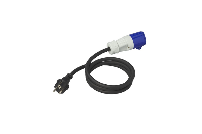 Adapter kempingowy kabel 150 cm 3 x 2,5 mm2 z wtyczką ze stykiem ochronnym do CEE