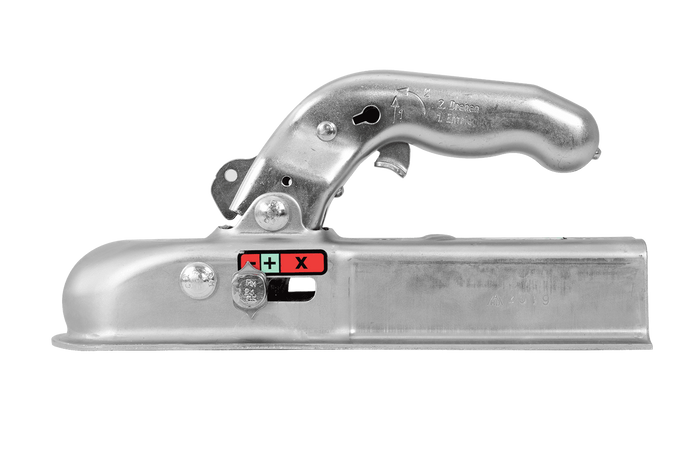 Gancio a sfera KNOTT K7.5-K per rimorchio da 750 kg con timone quadrato da 50 mm