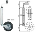 Ruota di supporto WINTERHOFF ST48-200VB 150 kg 48 mm 505-725 mm