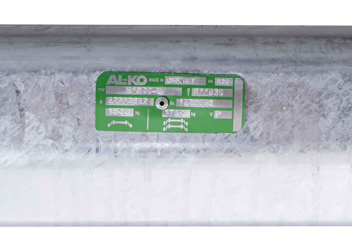 Asse frenato AL-KO EURO per rimorchio barca 1800kg 1645/1755mm 2230mm 5x112