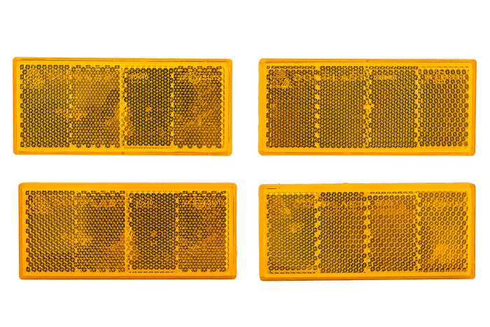 Set catadiottri riflettenti x4 Riflettore per rimorchi - arancione, 90 x 40 mm