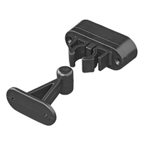 Chiusura per porta di roulotte e camper ProPlus 362622V02BK, maniglia a molla nera per tenere la porta