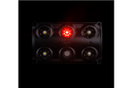Lampada interna per auto a LED HORPOL LWD2157/CZ da 900 lm, nera, con interruttore e diodo rosso.